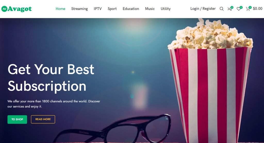 Website for IPTV services - Rowatek